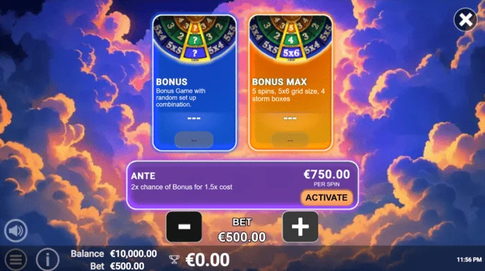 Pots of Power: Zeus - selección de bonificación en la rueda de 27 configuraciones